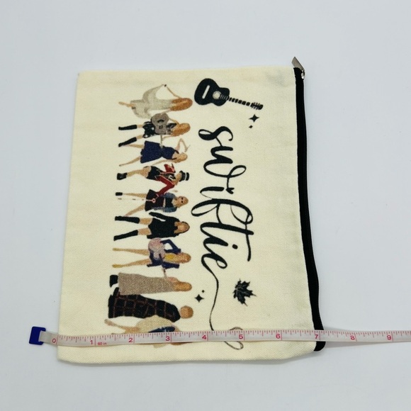 Taylor Swift Swiftie Cosmetic Bag - Cream and Black 9” X 7” - Picture 4 of 6